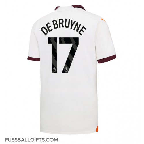 Manchester City Kevin De Bruyne #17 Fußballbekleidung Auswärtstrikot 2023-24 Kurzarm